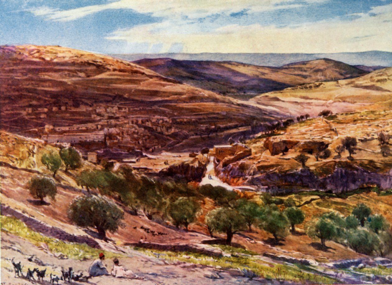 A Hinnom-völgy a Bűnhegytel, 1902. alkotó: John Fulleylove