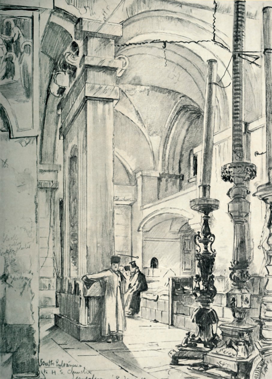 A Szent Sír-templom előszobája, 1902. alkotó: John Fulleylove