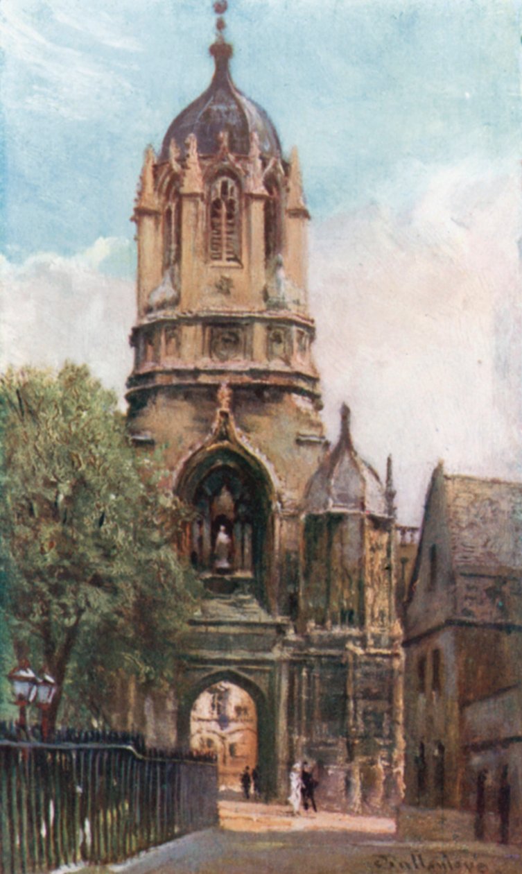 Tom Tower, Christ Church College (színes litográfia) alkotó: John Fulleylove