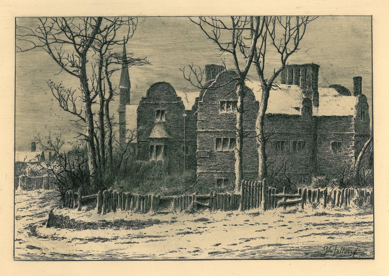 The White Hart, Caldmore, Walsall, a „Remnants Of Old Wolverhampton” I. kötetéből. 1-37. sz., megjelent 1880 alkotó: John Fullwood