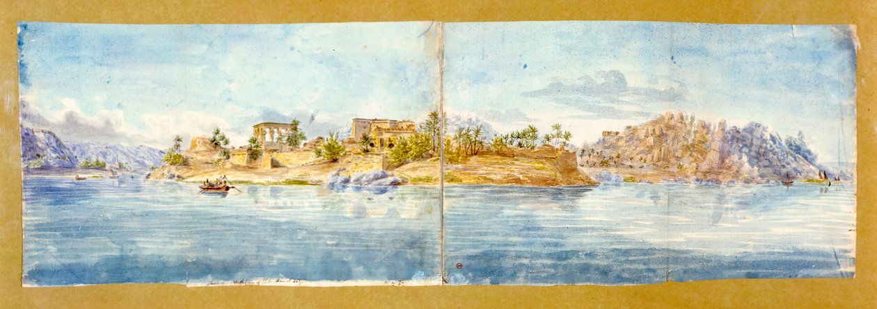 Táj, Egyiptom, 19. század alkotó: John Gardner Wilkinson