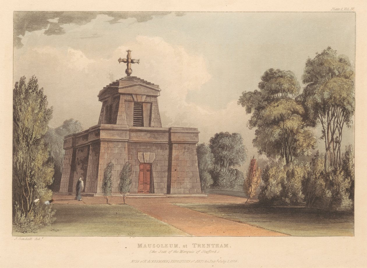 Mauzóleum, Trentham (Stratford márki székhelye) alkotó: John Gendall