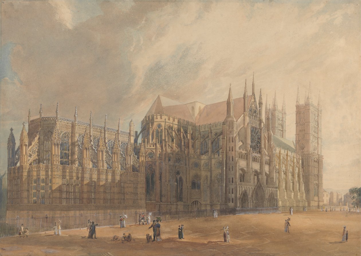A Westminster Abbey északkeleti nézete alkotó: John Gendall