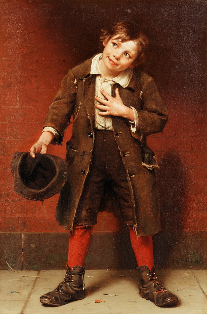 Koldusfiú, 1885-1887 körül alkotó: John George Brown