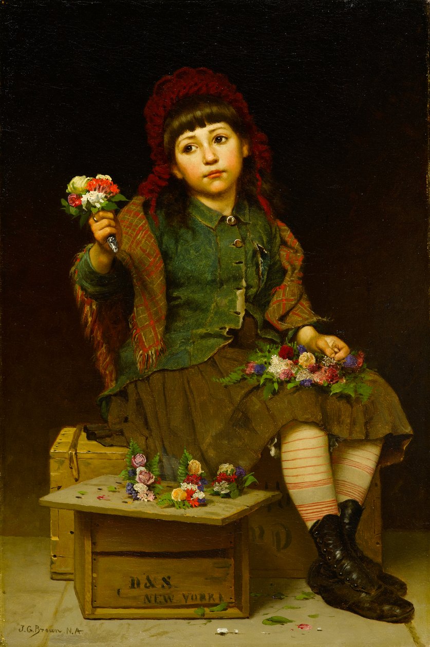 Vásároljon Posyt, 1881 körül (olaj, vászon) alkotó: John George Brown