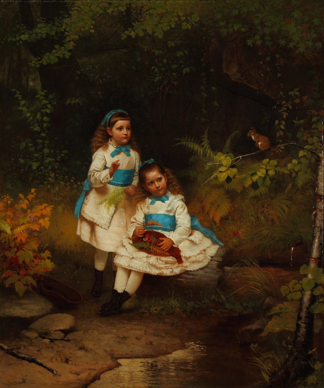 Az erdei patak mellett 1875 (Olaj, vászon) alkotó: John George Brown