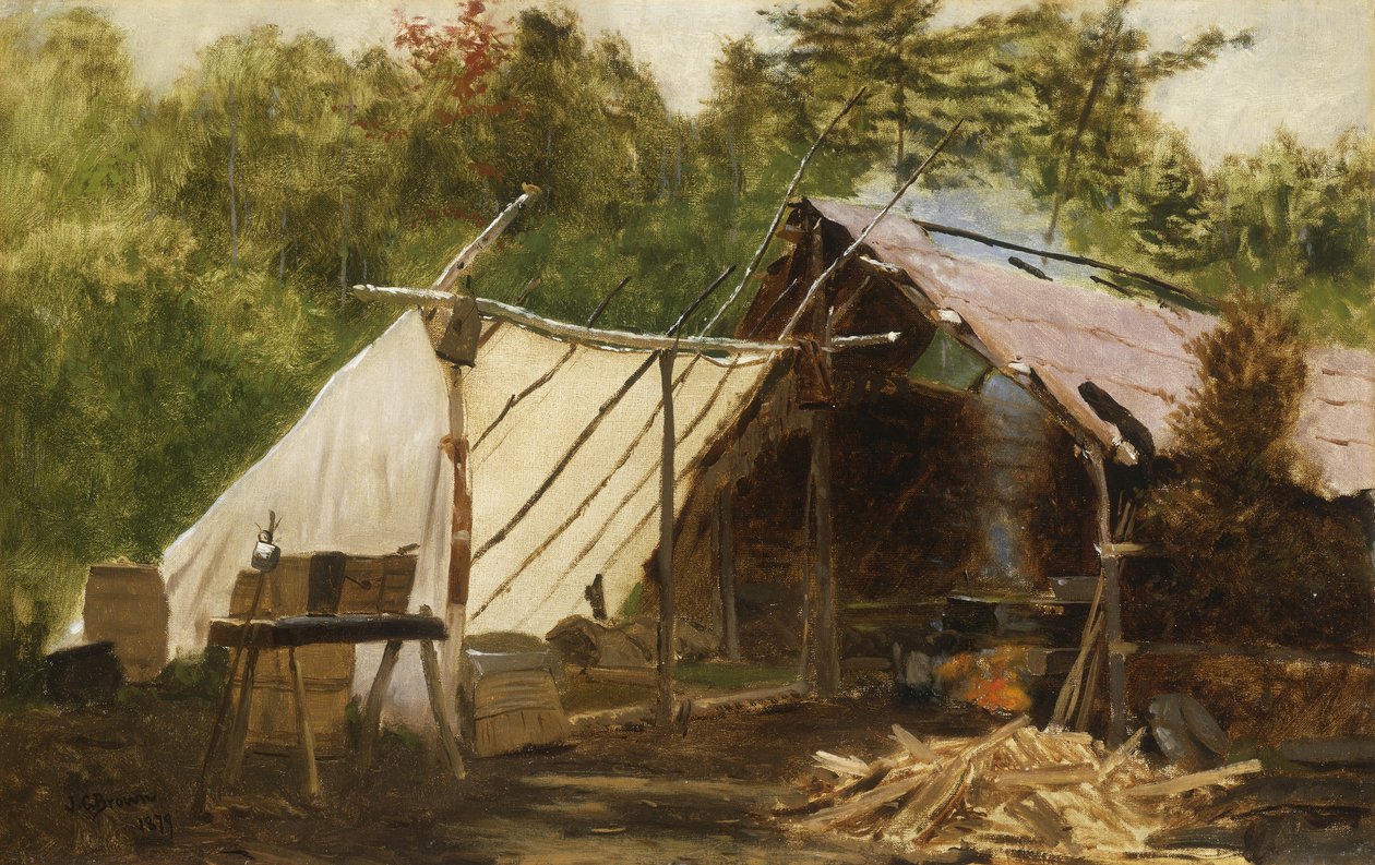Tábor a Főerdőben, 1879. sz alkotó: John George Brown