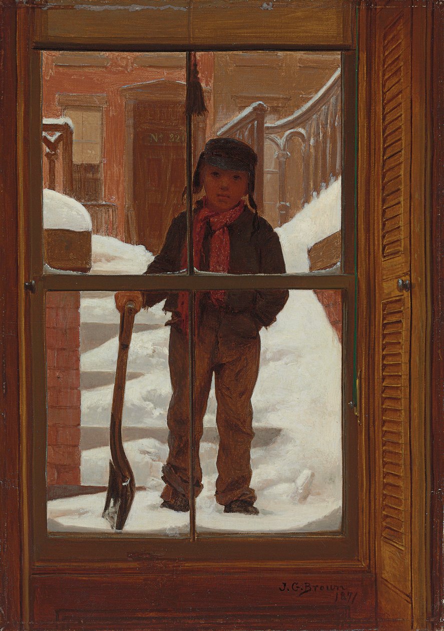 Lelapátolhatom a havat?, 1871 alkotó: John George Brown