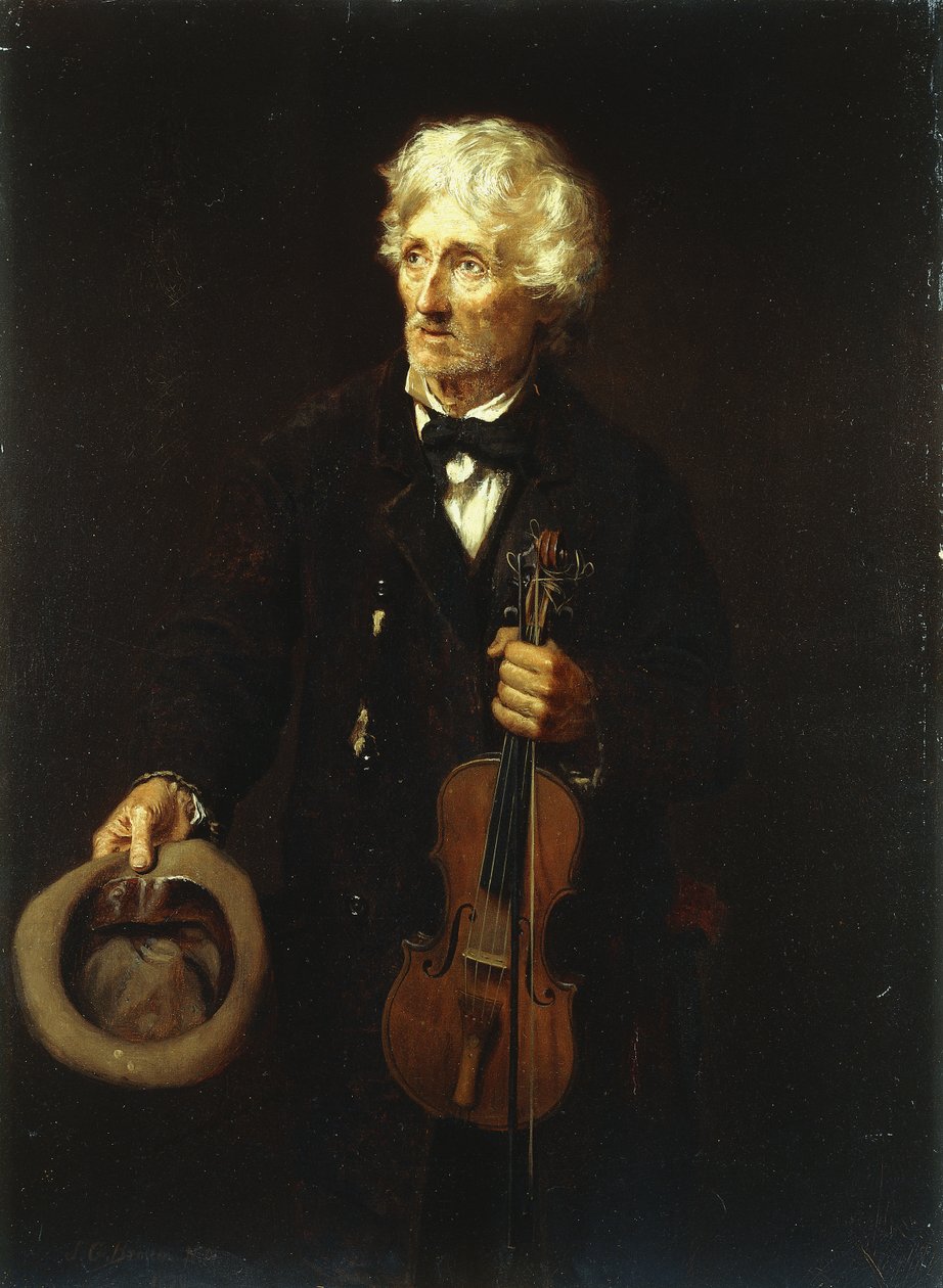 Ember hegedűs, 1879 alkotó: John George Brown