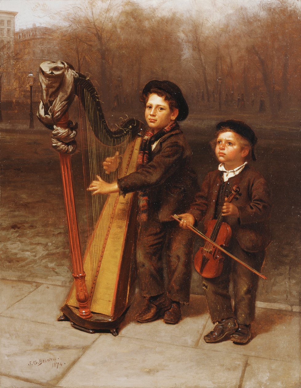 A kis babakocsik, 1874 alkotó: John George Brown