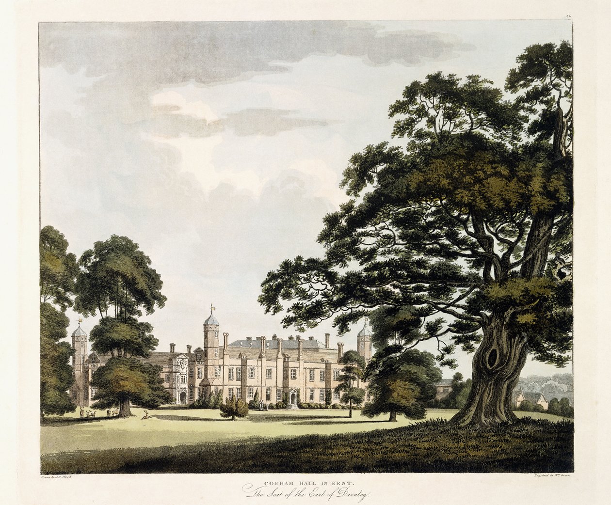 Cobham Hall Kentben, 1800 alkotó: John George Wood