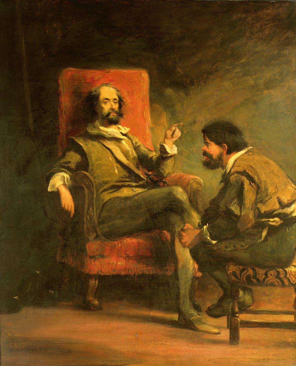 Don Quijote és Sancho Panza Cervante „Don Quijote de la Mancha” című művéből, XIX. alkotó: John Gilbert