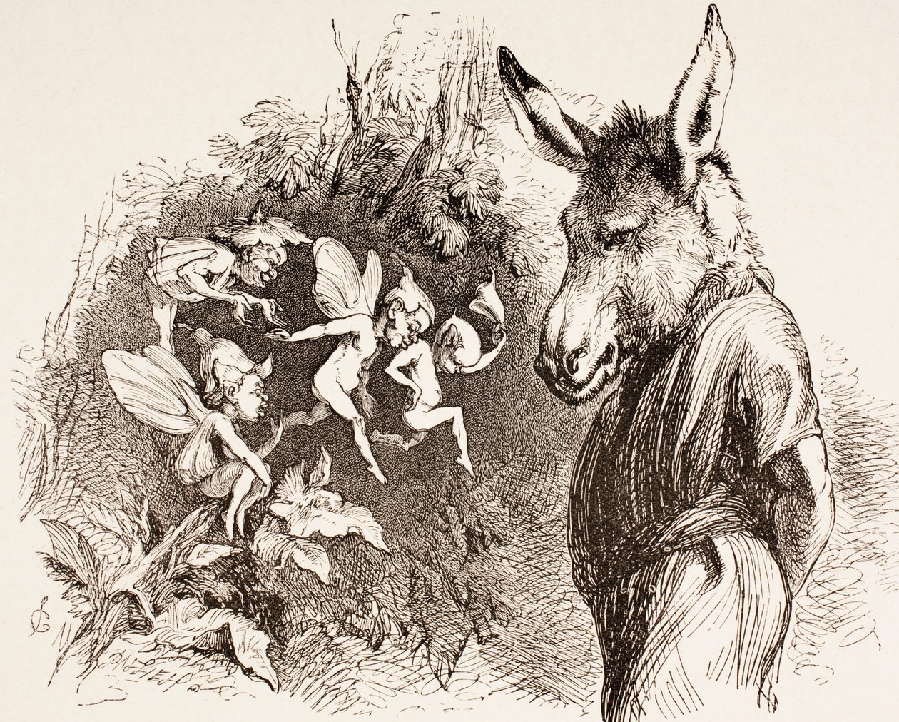 Illusztráció a Szentivánéji álomhoz, a „The Illustrated Library Shakespeare”-ből, 1890 Londonban alkotó: John Gilbert