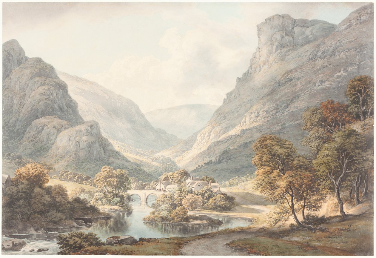 Kilátás Dovedale-re alkotó: John Glover