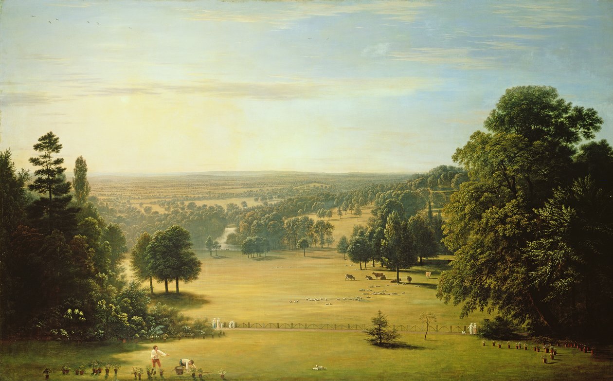 Kilátás Lord Northwick villájából, Harrow on the Hill-ben alkotó: John Glover