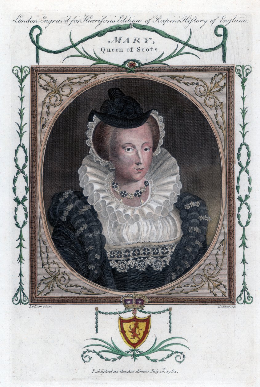 I. Skócia Mária, közismertebb nevén Mária, skótok királynője, 1794. alkotó: John Goldar