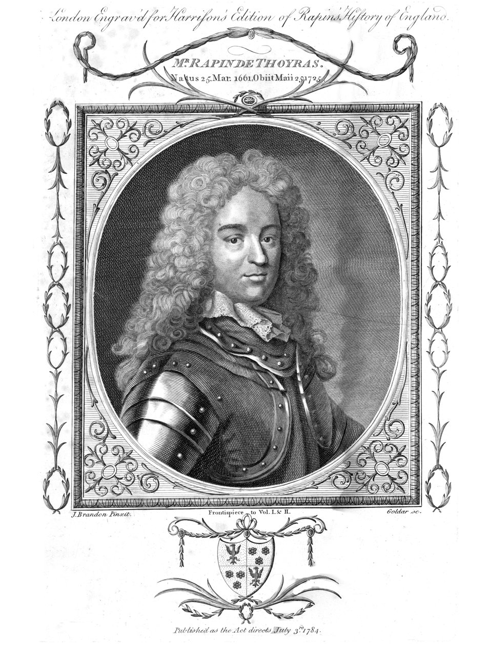 Rapin DeThoyras úr, 1784. alkotó: John Goldar