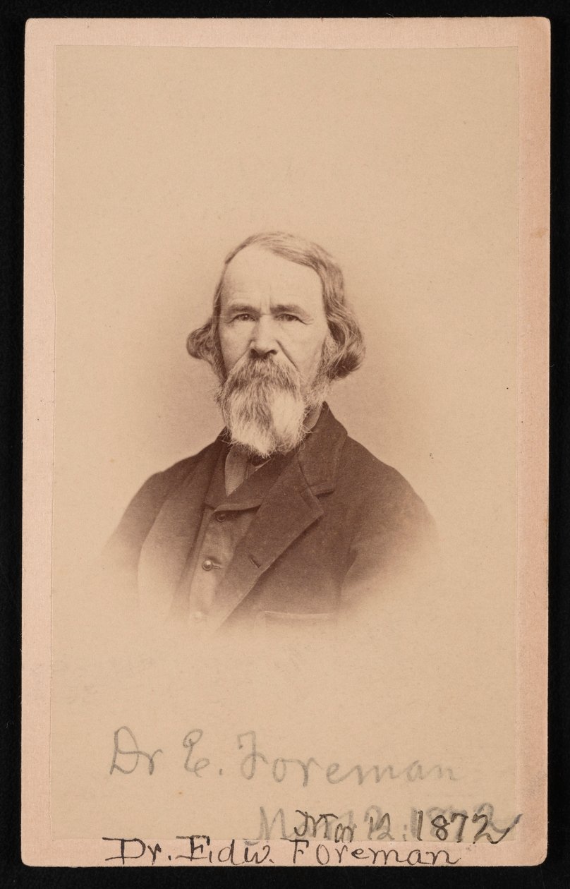Dr. Edward R. Foreman portréja 1808-1885, 1872. március 12. alkotó: John Goldin