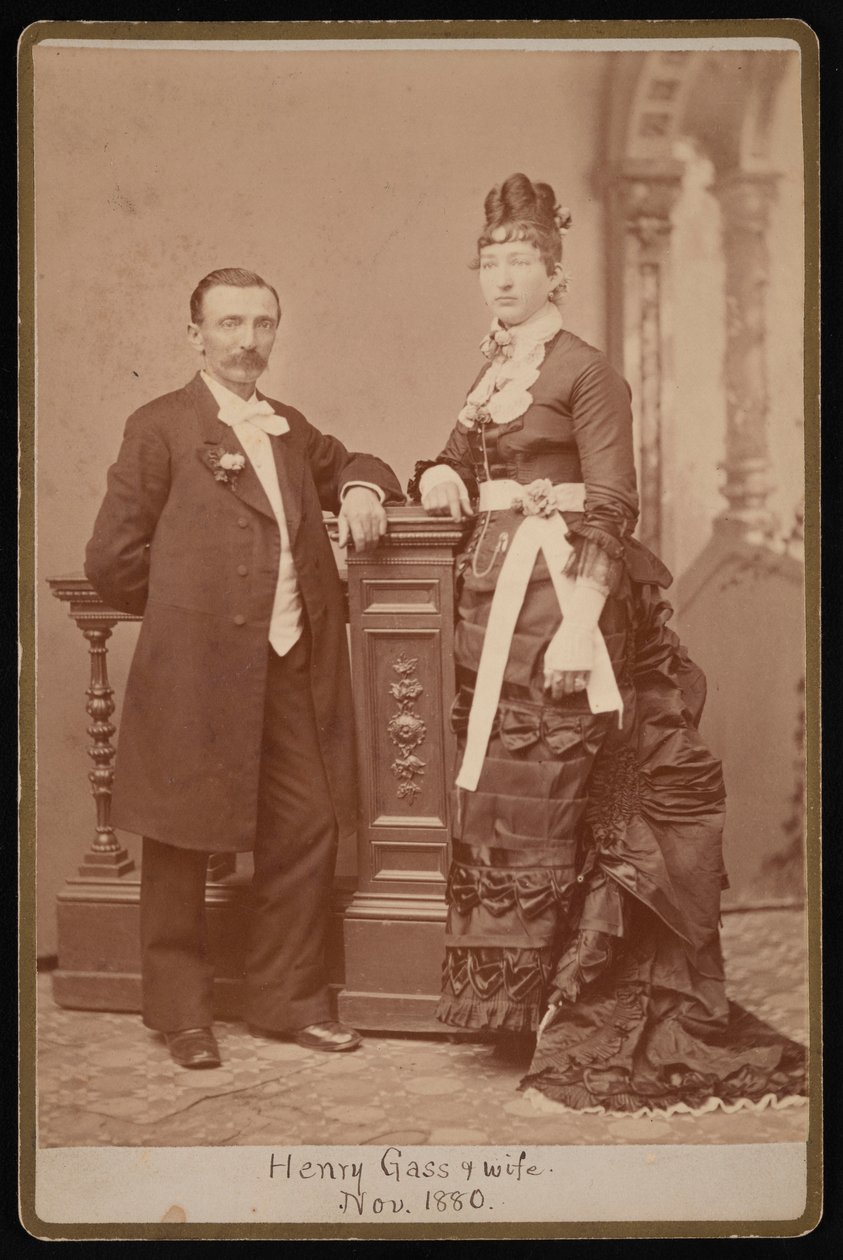 Henry Gass 1835-1884 és felesége, Emma Dibble portréja, 1880. november. alkotó: John Goldin