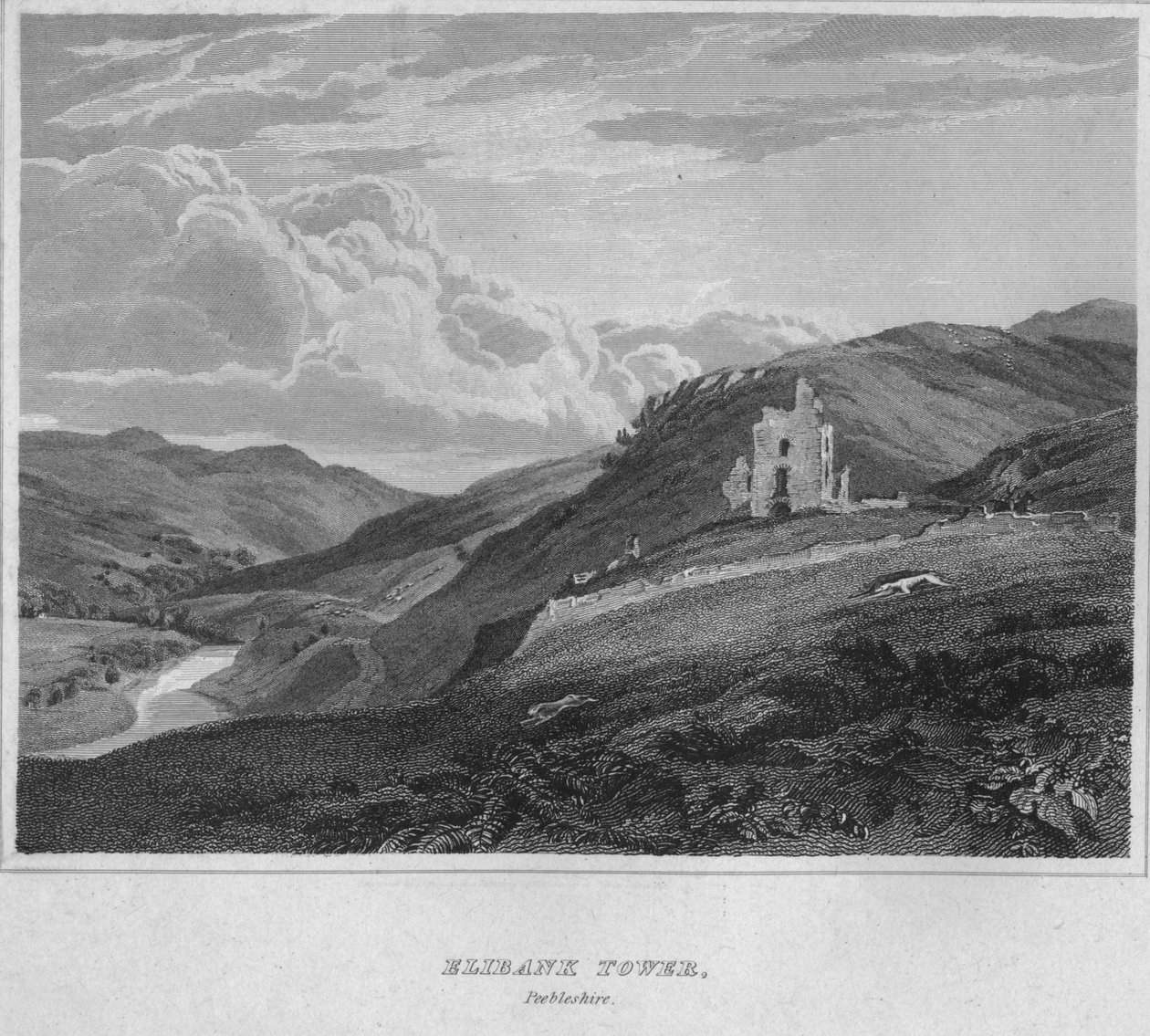 Elibank Tower, Peeblesshire, 1814 alkotó: John Greig