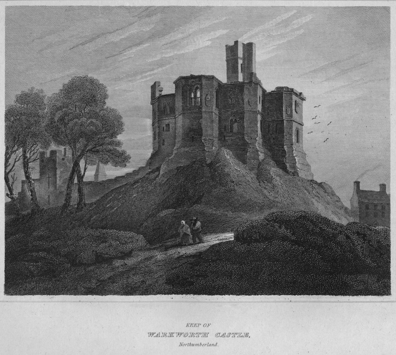 Warkworth kastély emlékműve, Northumberland, 1814 alkotó: John Greig