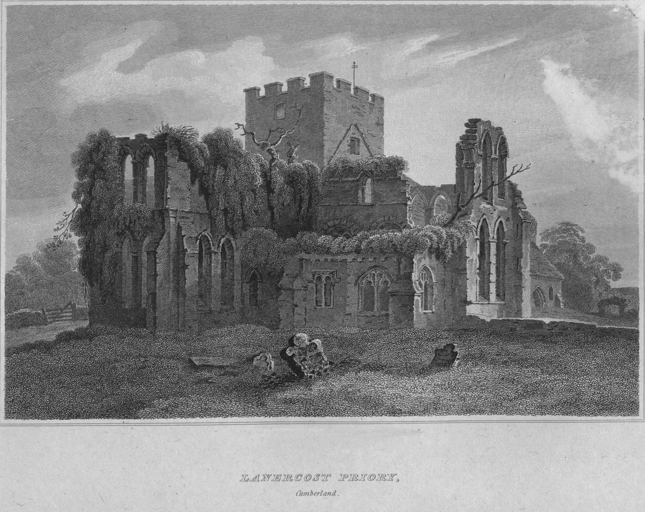 Lanercost Priory, Cumberland, 1814 alkotó: John Greig