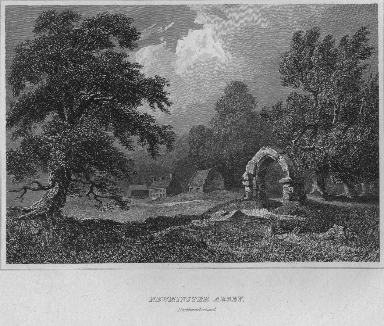 Newminster Abbey, Northumberland, 1814 alkotó: John Greig