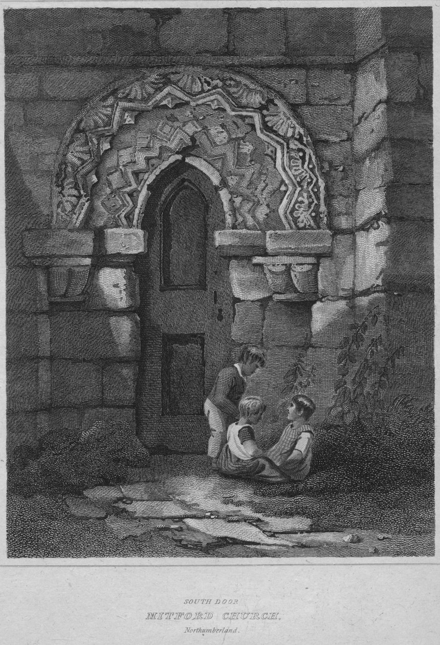 South Door - Mitford Church, Northumberland, 1814 alkotó: John Greig