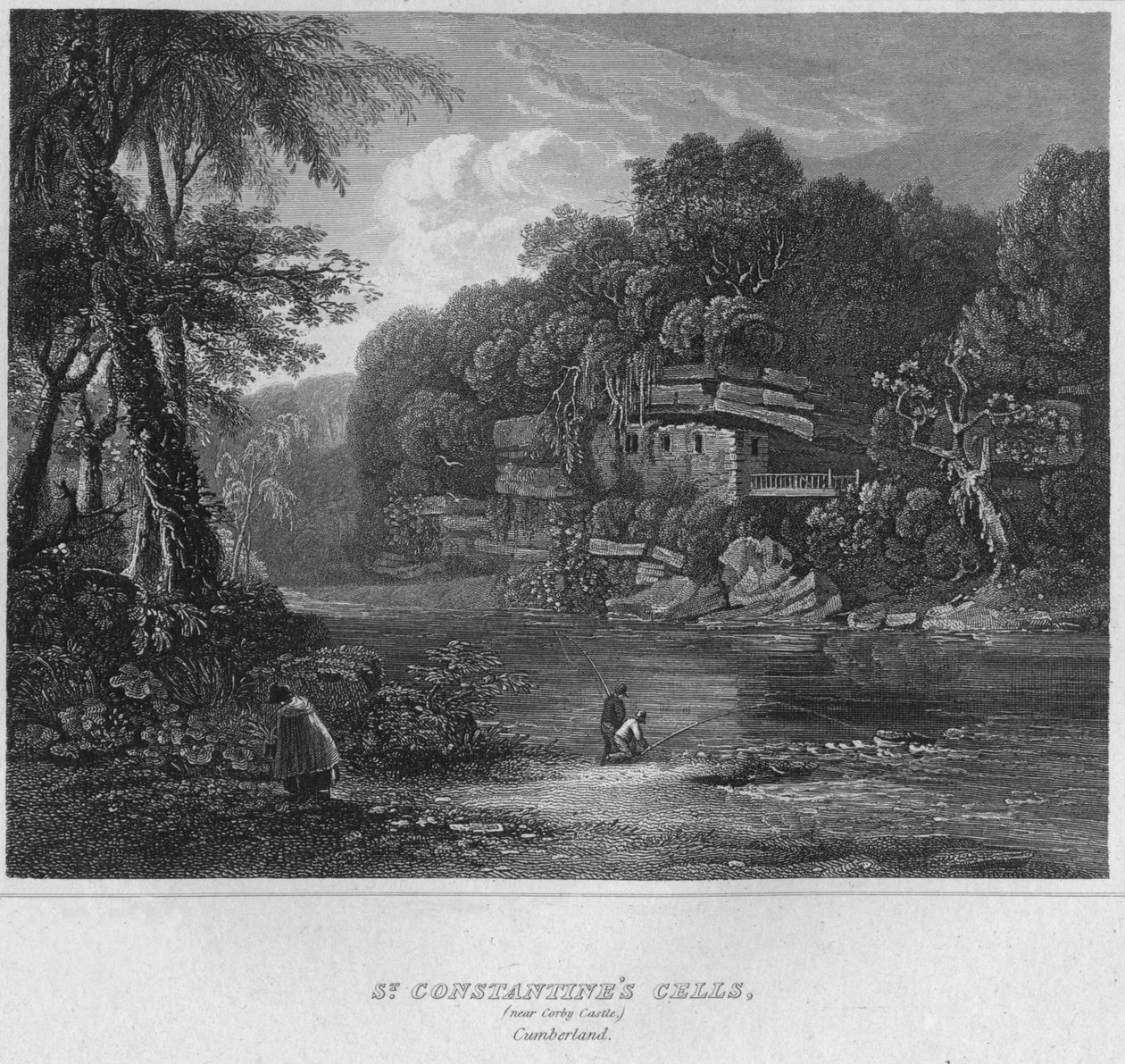 St. Constantines Cells, a Colby kastély közelében. Cumberland, 1814 alkotó: John Greig