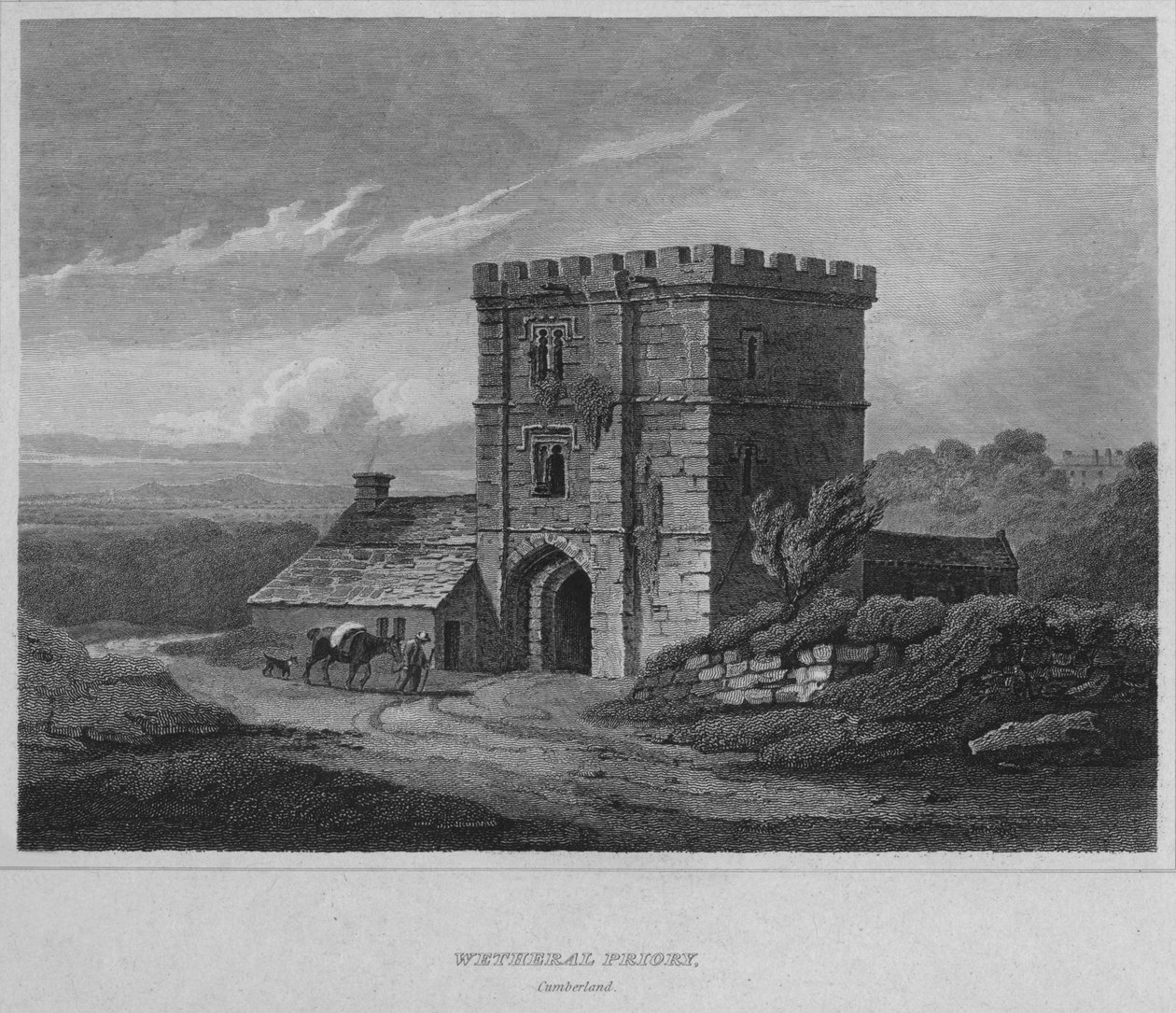 Wetheral Priory, Cumberland, 1814 alkotó: John Greig