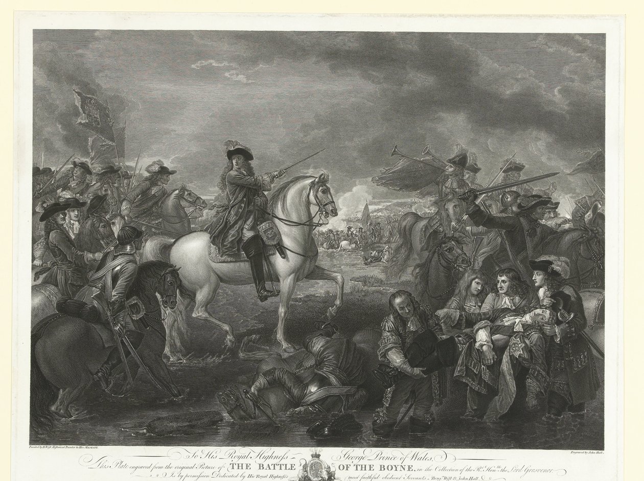 III. Vilmos király a Boyne-i csatában, 1690 A Boyne-i csata (cím a tárgyon) alkotó: John Hall