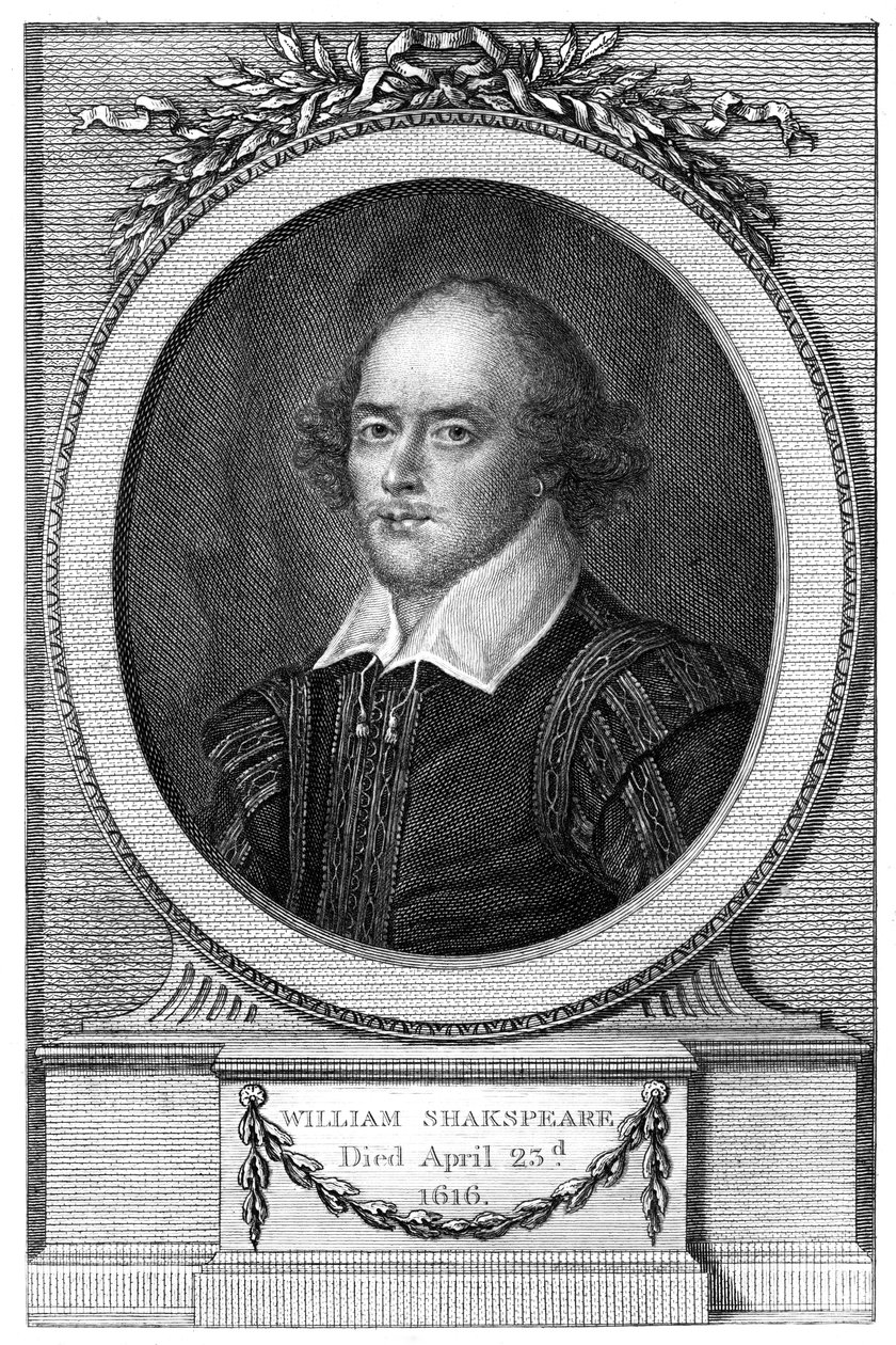 William Shakespeare angol költő és drámaíró, 1820 alkotó: John Hall