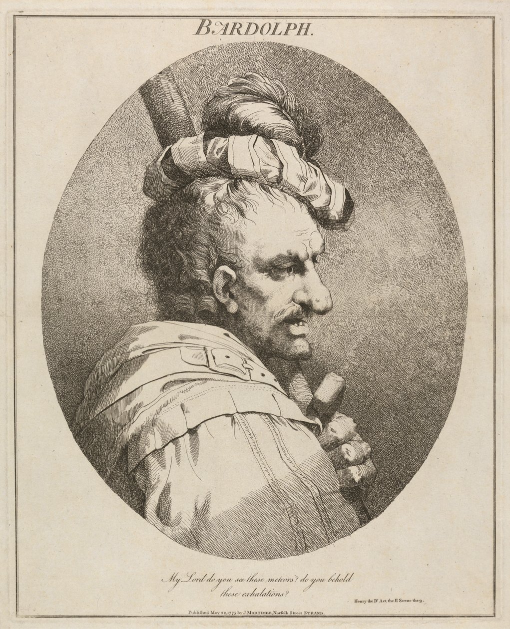 Bardolph, "Henry IV", II. rész, II. felvonás, IX. jelenet alkotó: John Hamilton Mortimer