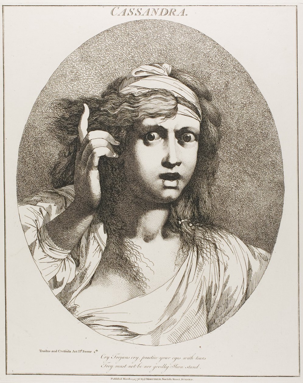 Cassandra, a Tizenkét karakter Shakespeare-ből alkotó: John Hamilton Mortimer