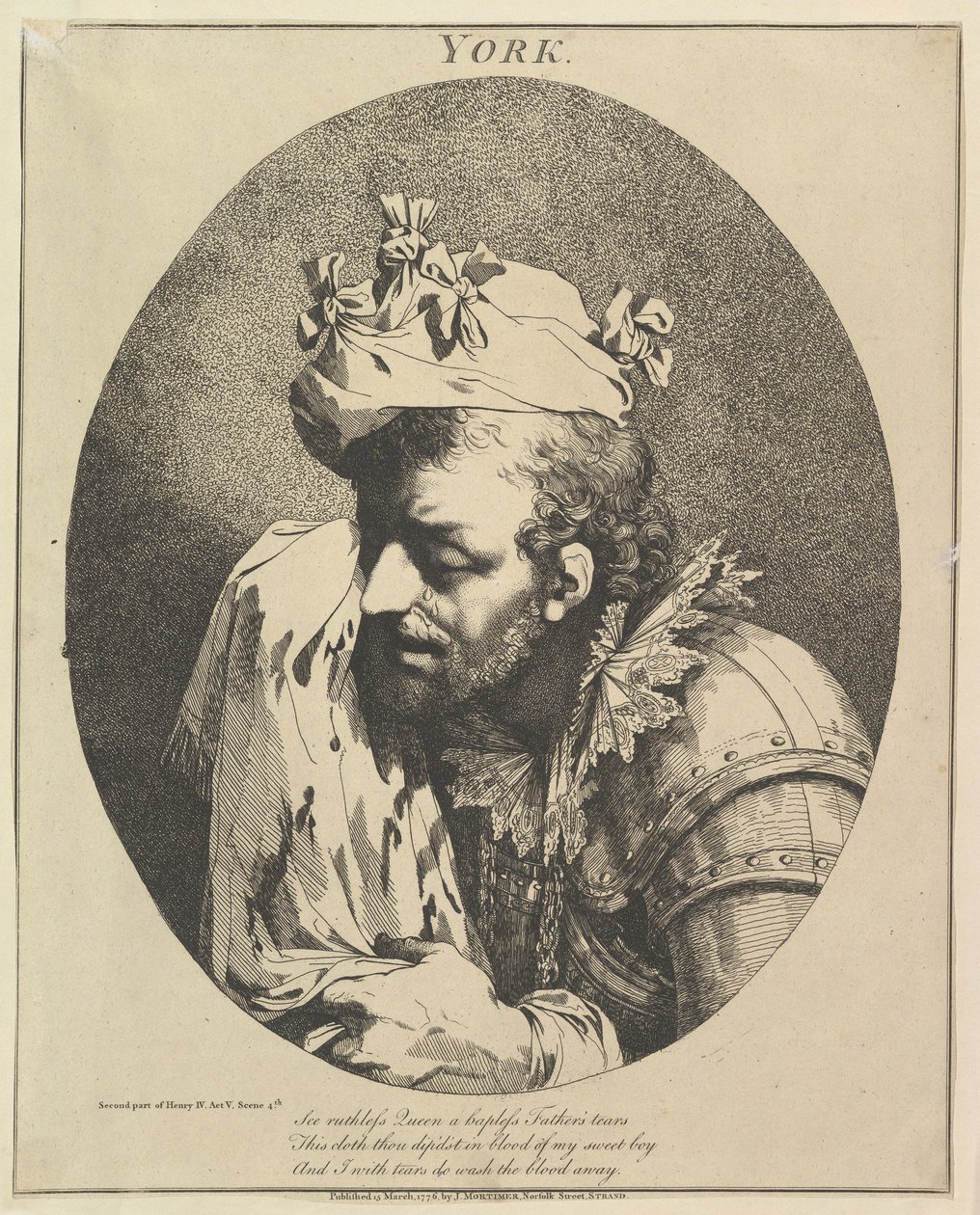 York hercege Tizenkét karakter Shakespeare-ből, 1776. március 15. alkotó: John Hamilton Mortimer