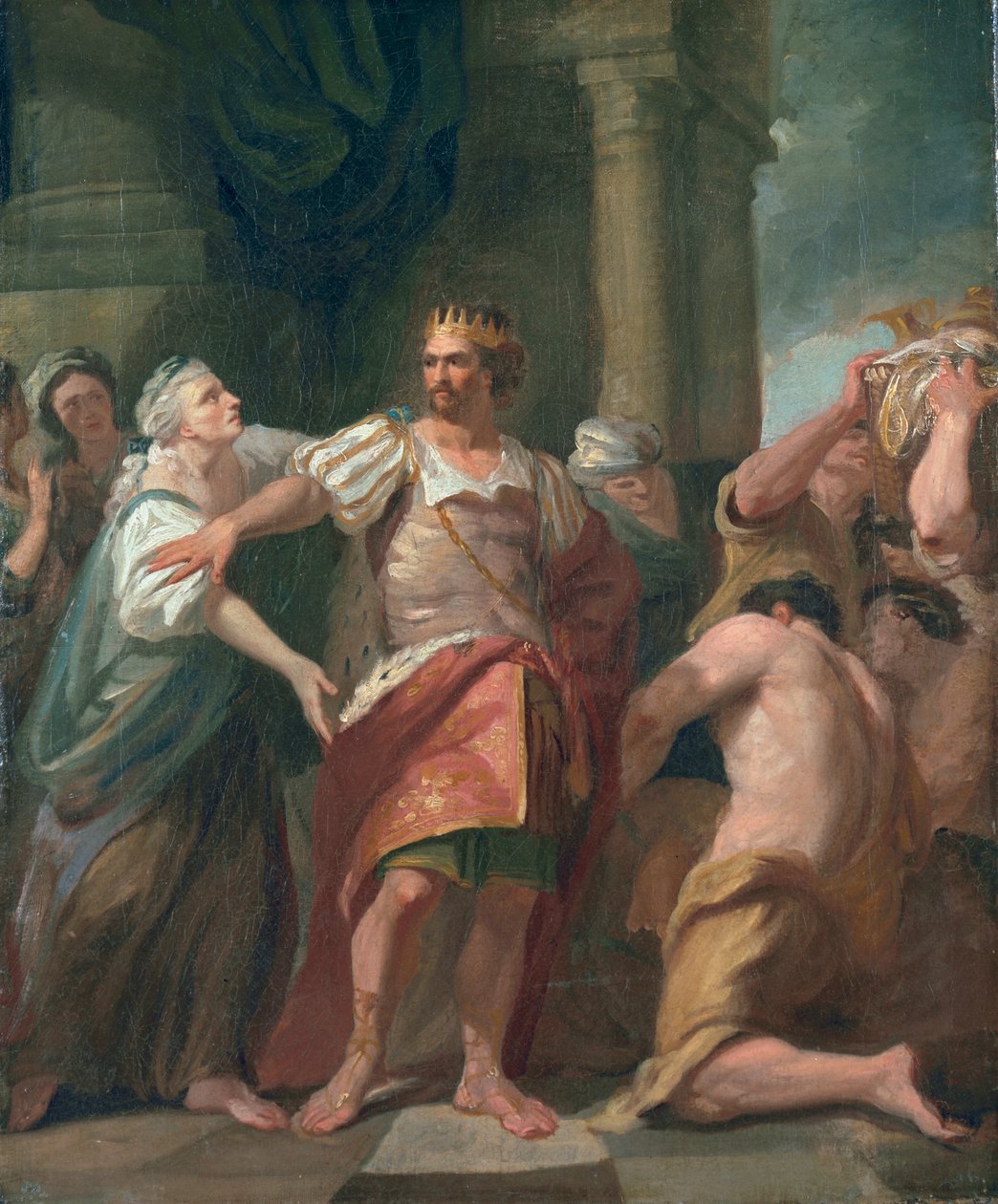 Gyóntató Edward, aki megfosztja anyjától hatását, 1763 körül (olaj, vászon) alkotó: John Hamilton Mortimer