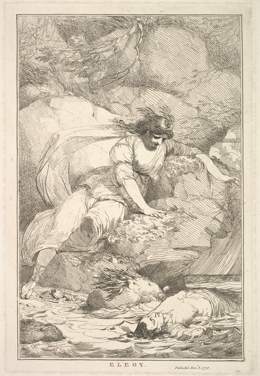 Elégia Sir Joshua Reynoldsnak dedikált tizenöt rézkarcból, 1778. december 8. alkotó: John Hamilton Mortimer