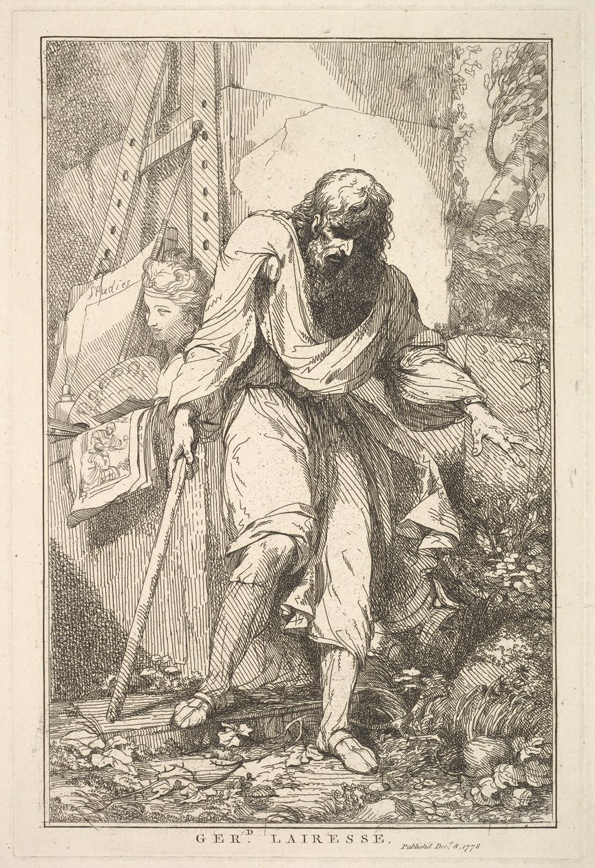 Gerard Lairesse a Sir Joshua Reynoldsnak dedikált tizenöt rézkarcból, 1778. december 8. alkotó: John Hamilton Mortimer
