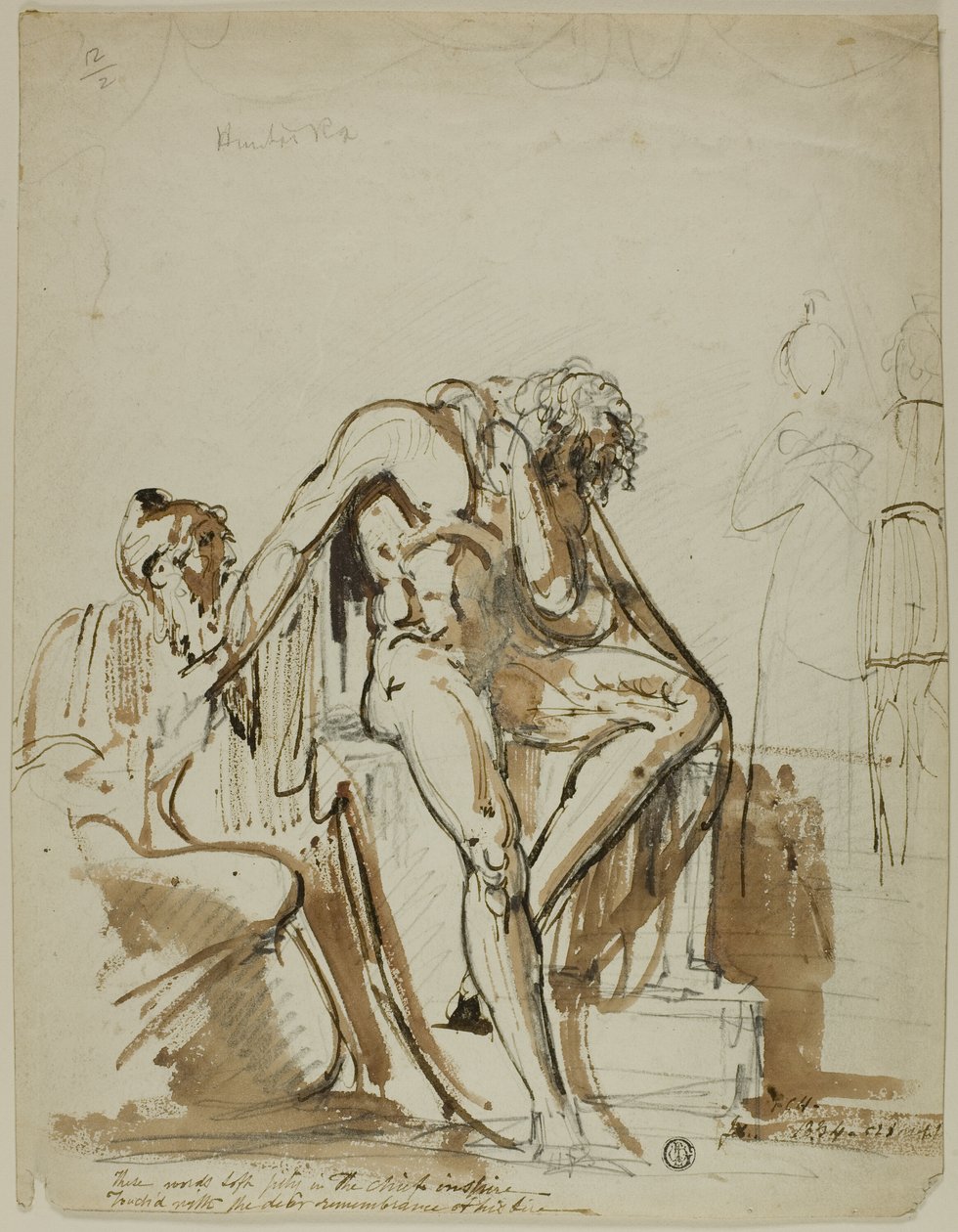Férfi akt és egyéb figurák alkotó: John Hamilton Mortimer