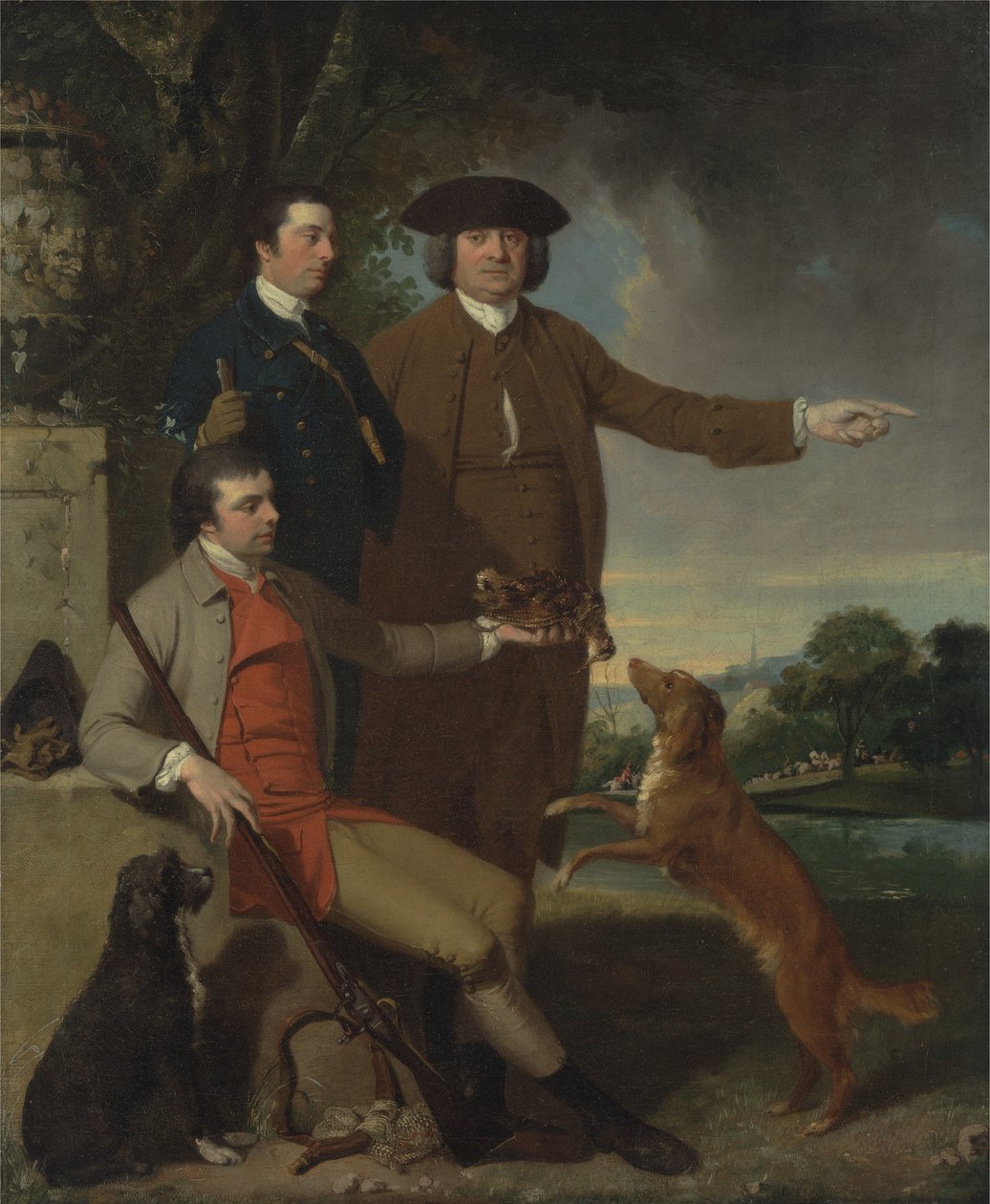 Önarckép apával és testvérrel, 1760-62 körül (olaj, vászon) alkotó: John Hamilton Mortimer