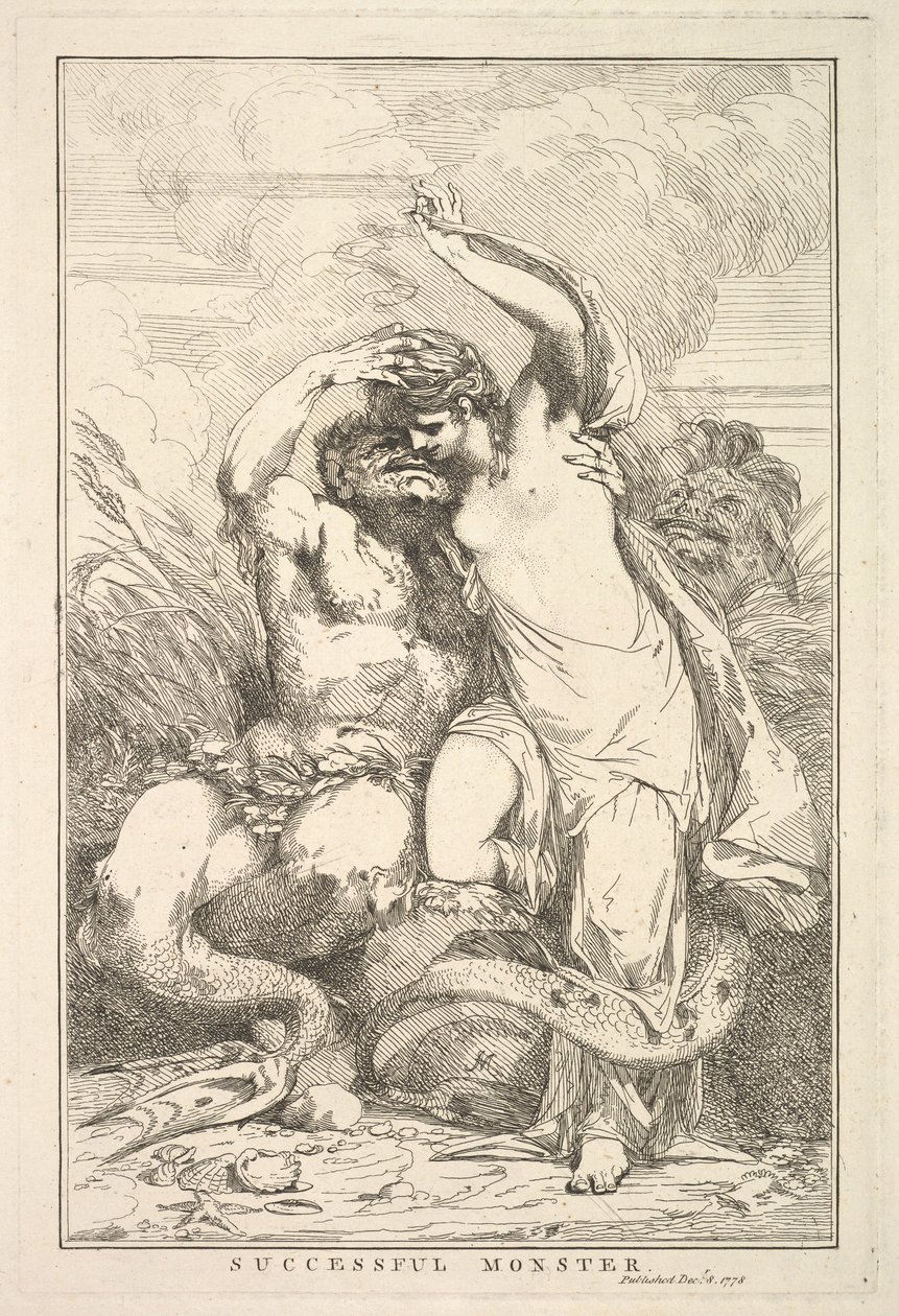 Sikeres szörny Sir Joshua Reynoldsnak dedikált tizenöt rézkarcból, 1778. december 8. alkotó: John Hamilton Mortimer