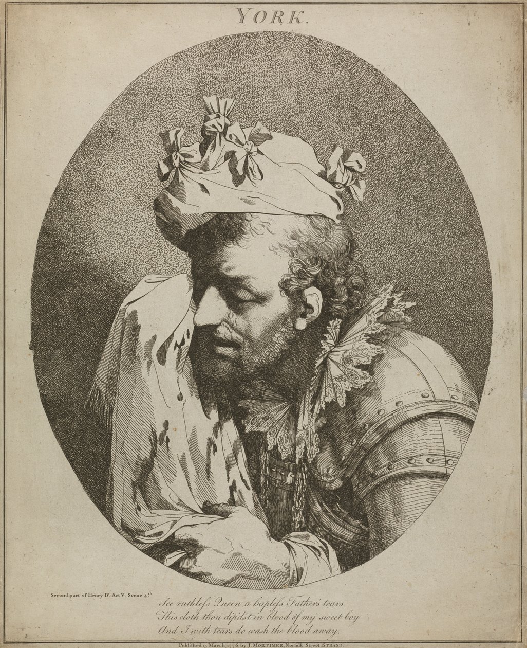York, "Henry IV", II. rész, V. felvonás, IV. jelenet alkotó: John Hamilton Mortimer
