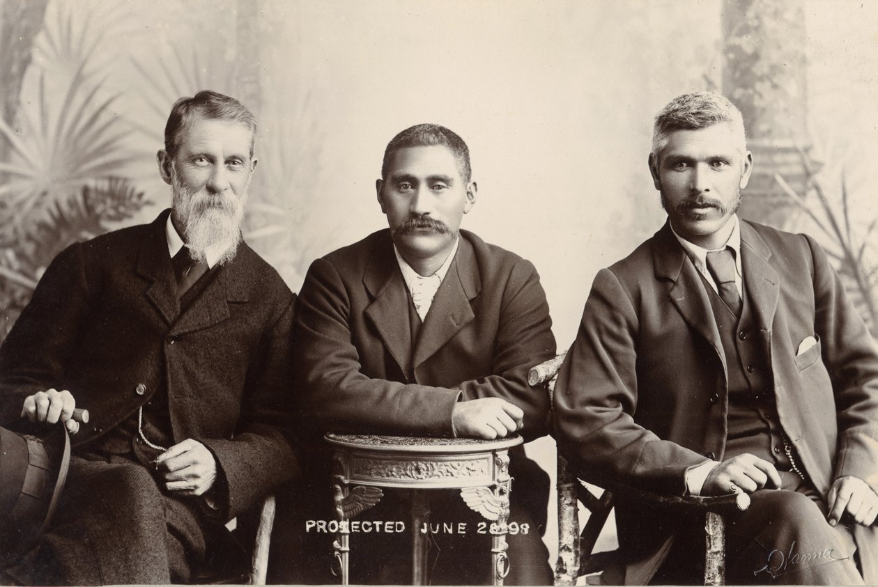 William Australia Graham, Mahuta Tawhaio király és Tahuna Heirangi, 1898. június (ezüst zselatin nyomat) alkotó: John Hanna