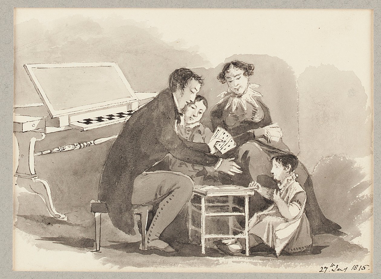 Kártyajáték, 1815 (wc papíron) alkotó: John Harden