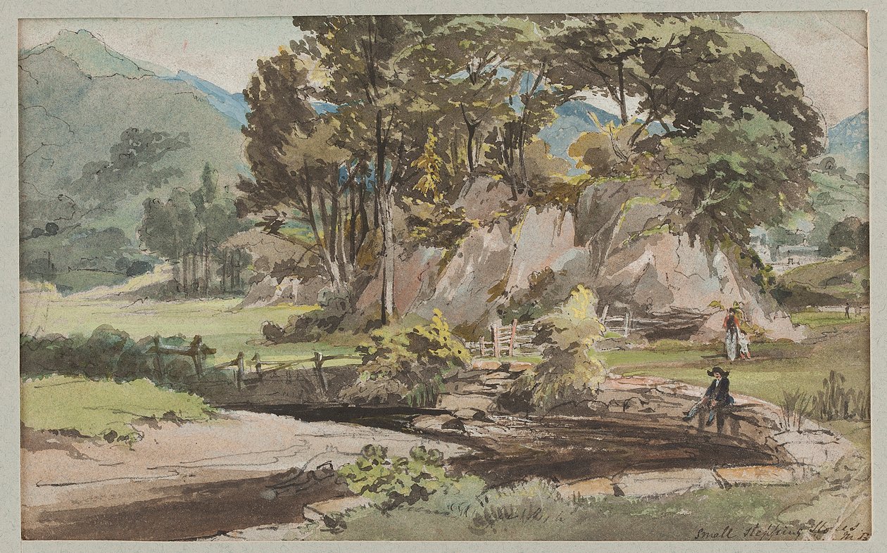 Egy kert Brathayban, 1812 (wc papíron) alkotó: John Harden