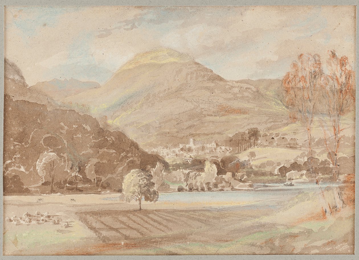 Mezők Brathayon kívül, 1812 (wc papíron) alkotó: John Harden