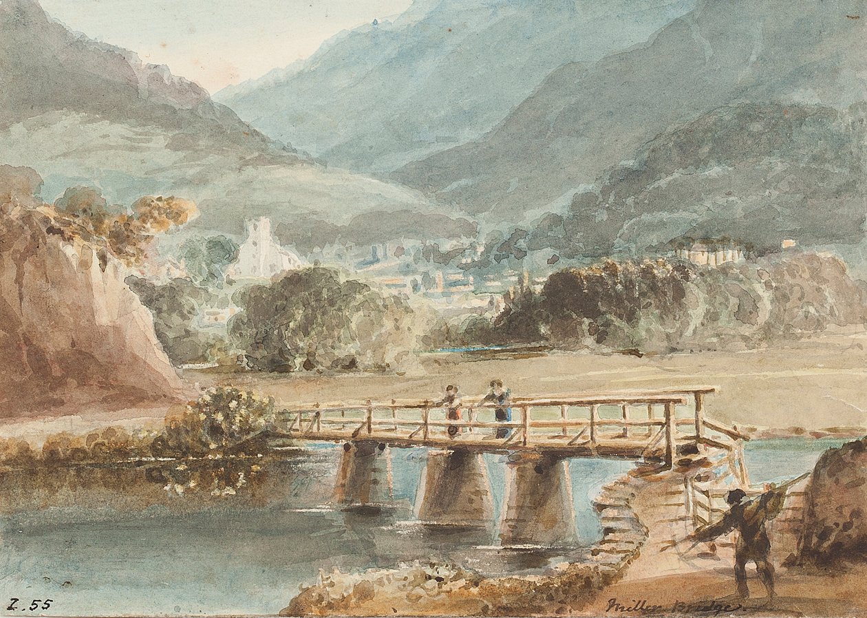 Old Miller Bridge, 1843 (wc papíron) alkotó: John Harden