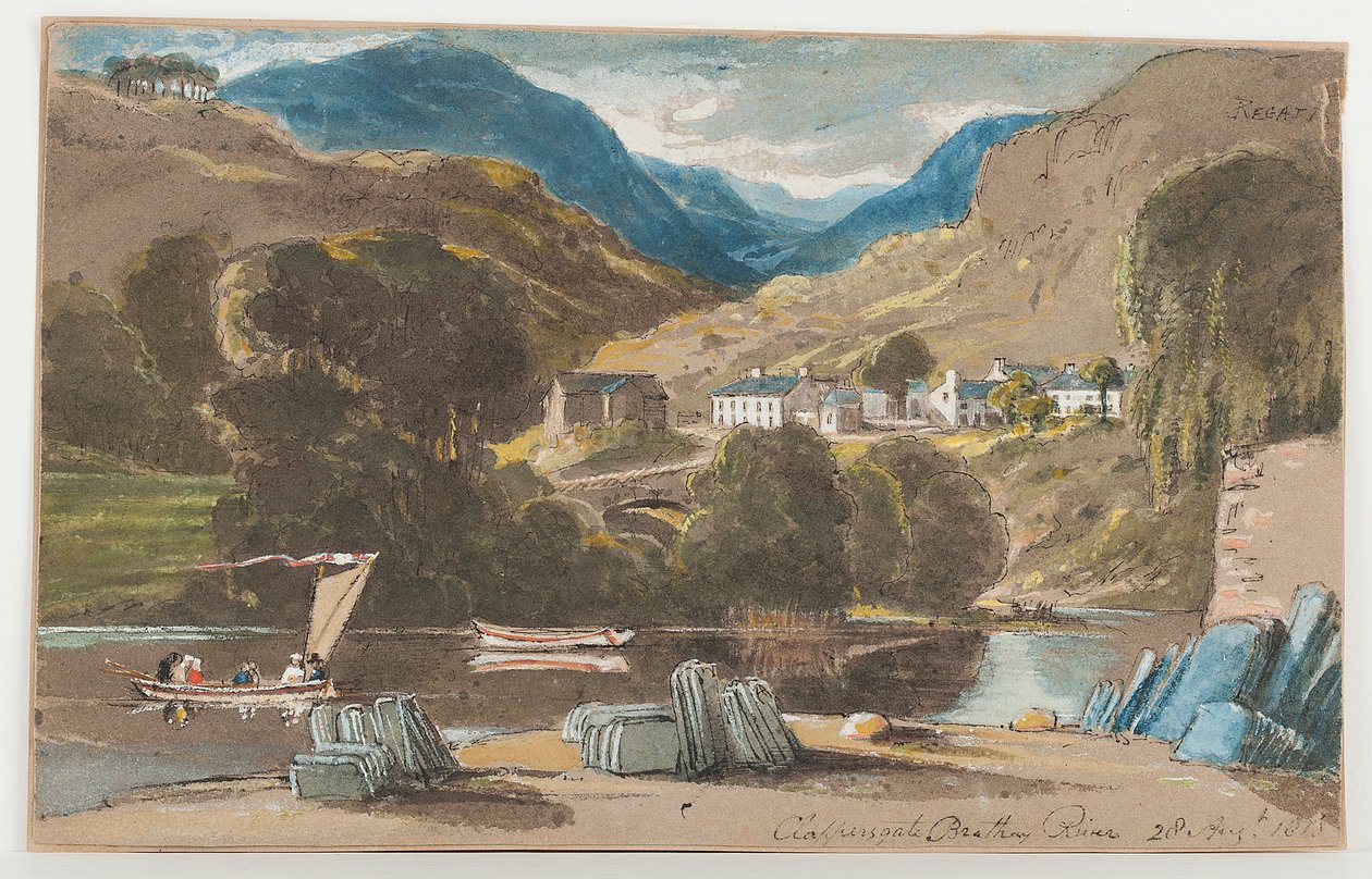 Pala rakpart Clappersgate-nél, 1817 (wc papíron) alkotó: John Harden