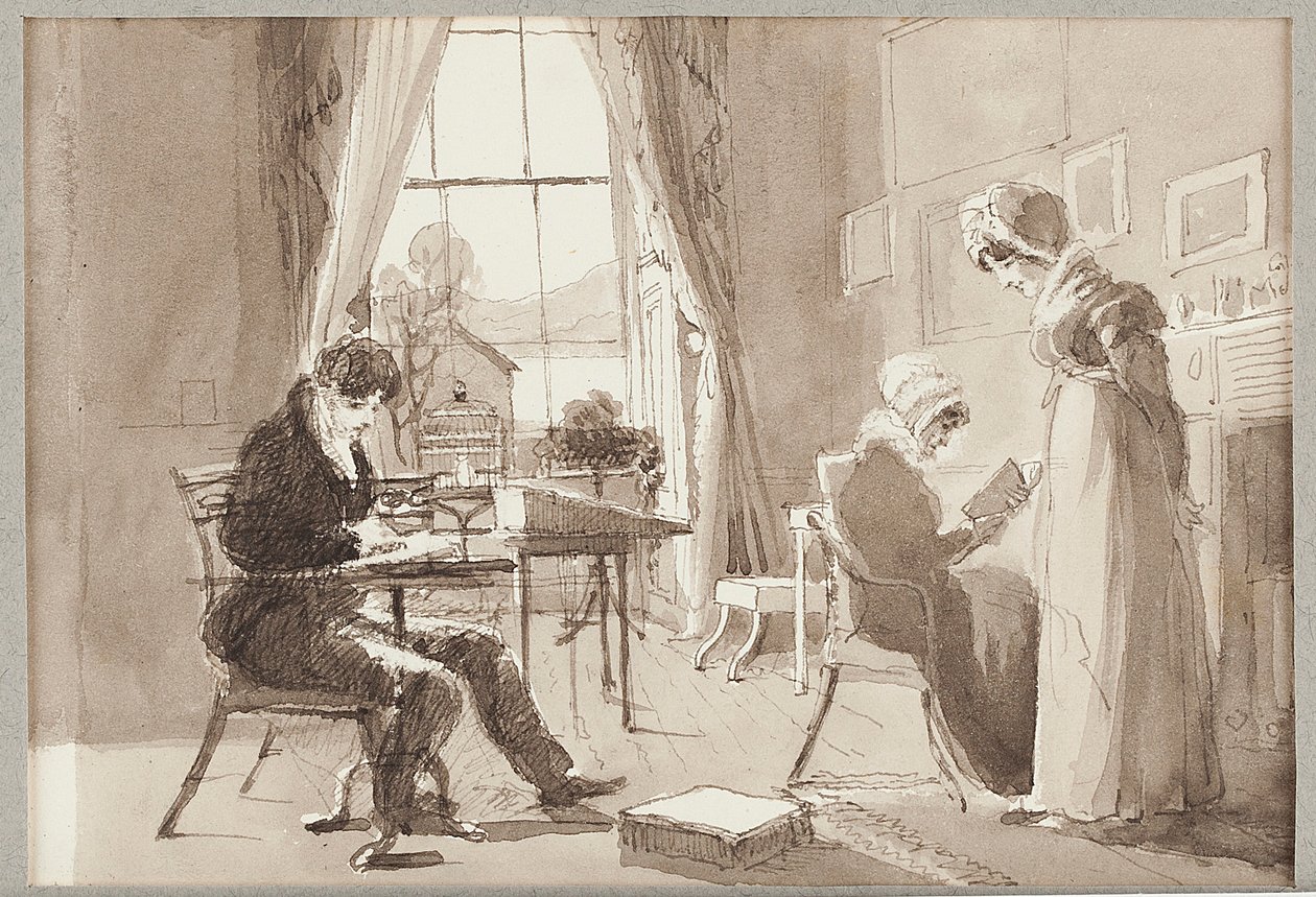 Nyaraló, 1824 (wc papíron) alkotó: John Harden