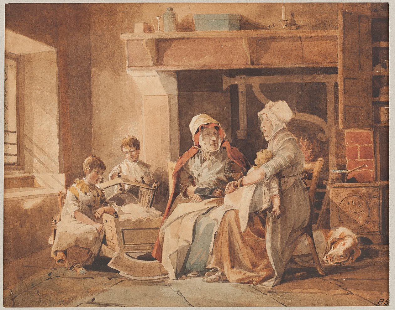A falusi doktornő, 1820 (wc papíron) alkotó: John Harden